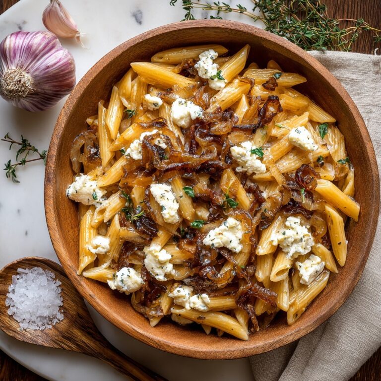 Balsamic Onion & Goat’s Cheese Pasta Bake Recipe