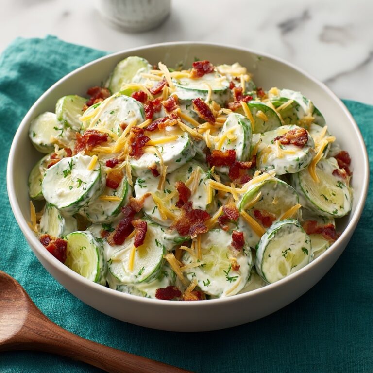 Creamy Cucumber Bacon Snack Bowl Recipe