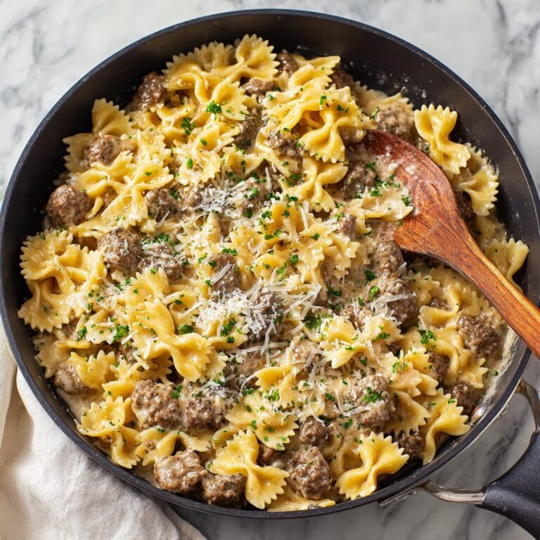 Creamy Beef and Bowtie Pasta Recipe