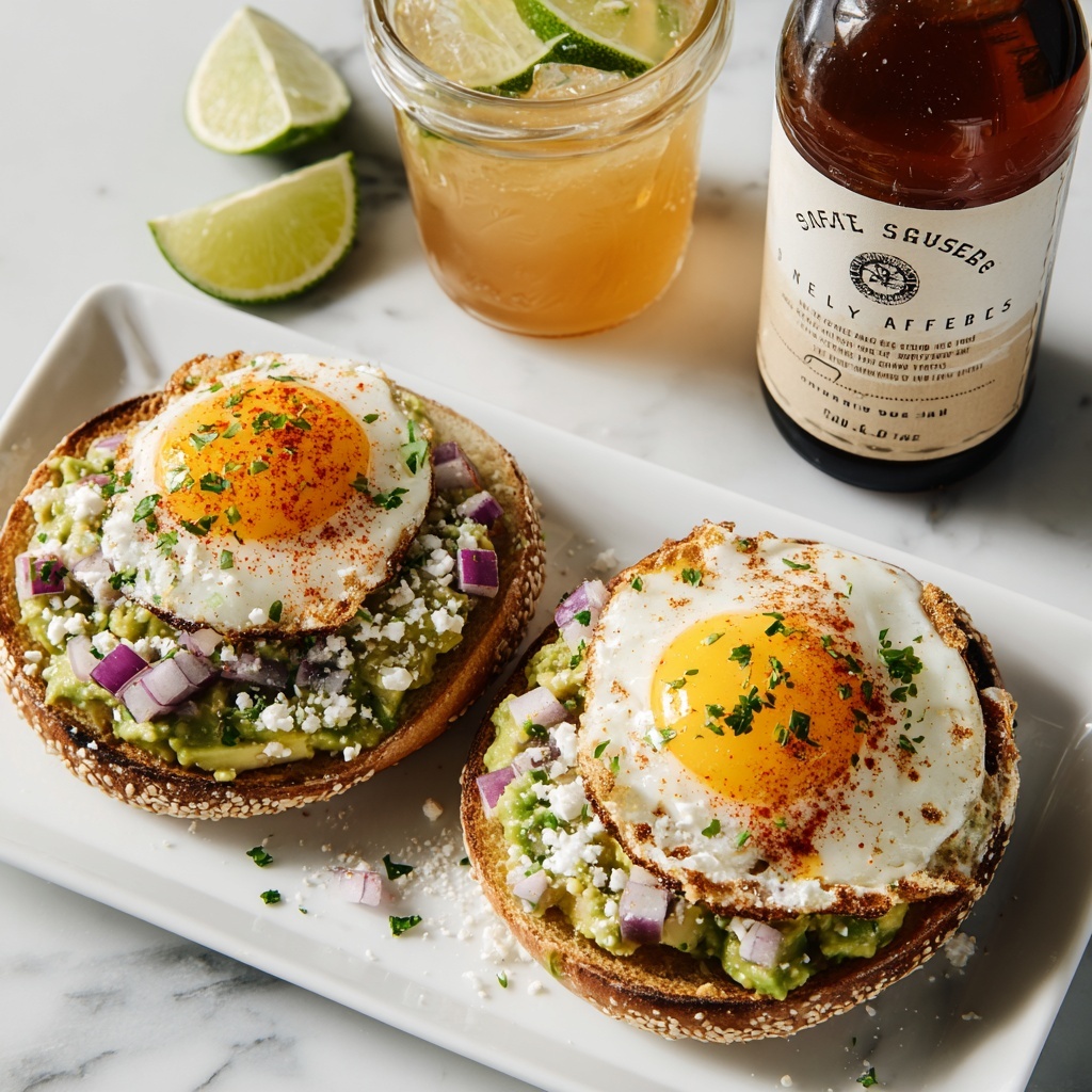 High-Protein Avocado Bagel with Jammy Eggs Recipe - Recipe Image