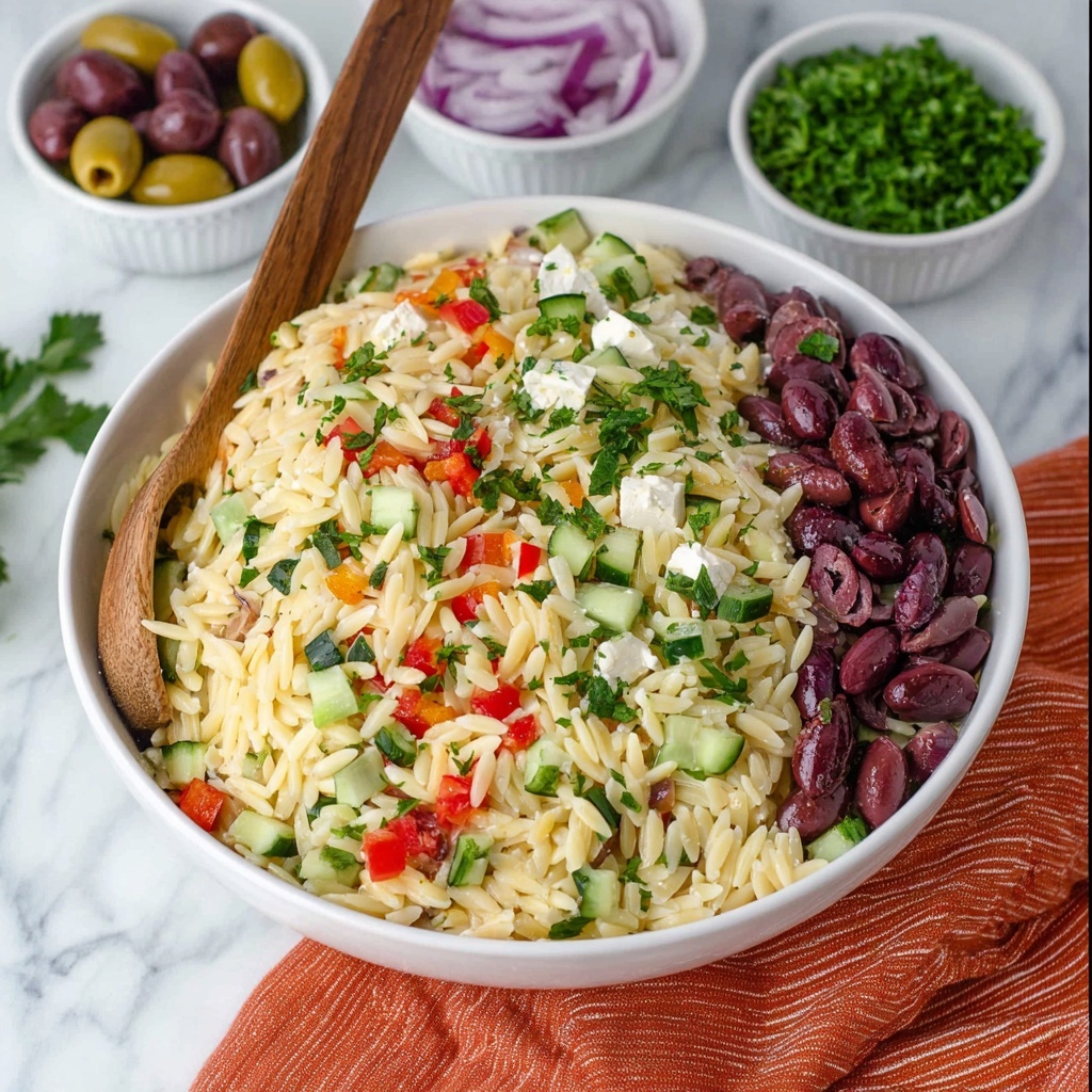 Mediterranean Orzo Pasta Salad Recipe - Recipe Image