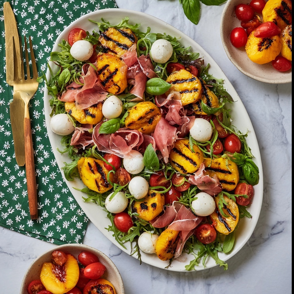 Grilled Peach Caprese Salad Recipe - Recipe Image