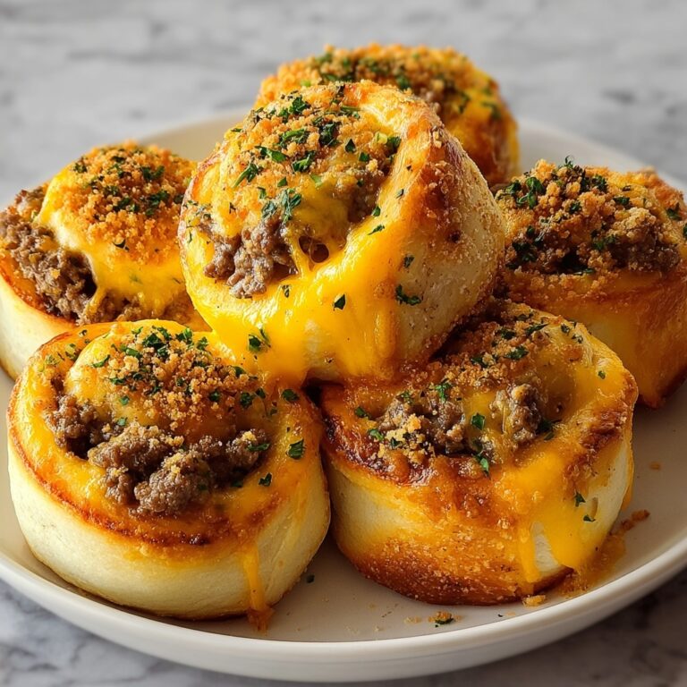 Garlic Butter Cheeseburger Rollups Recipe