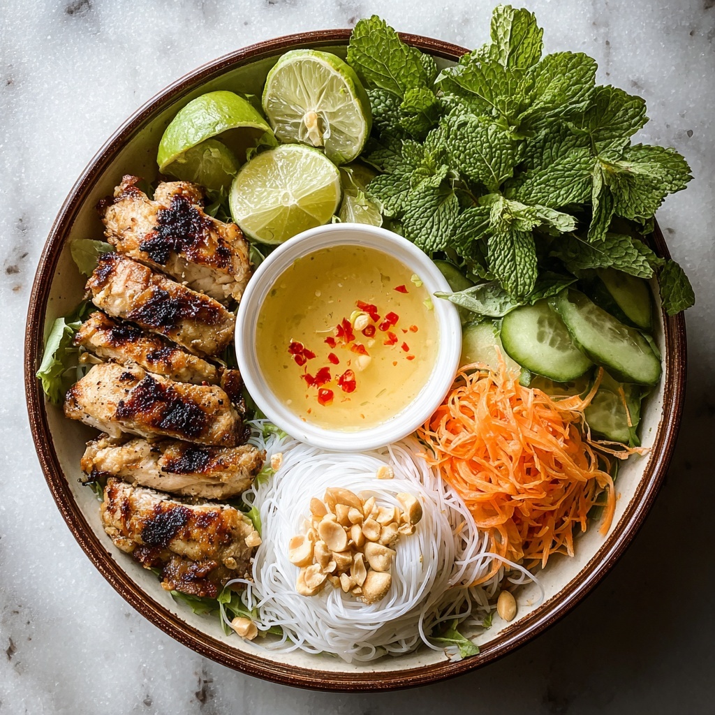 Vietnamese Noodles with Lemongrass Chicken Recipe - Recipe Image