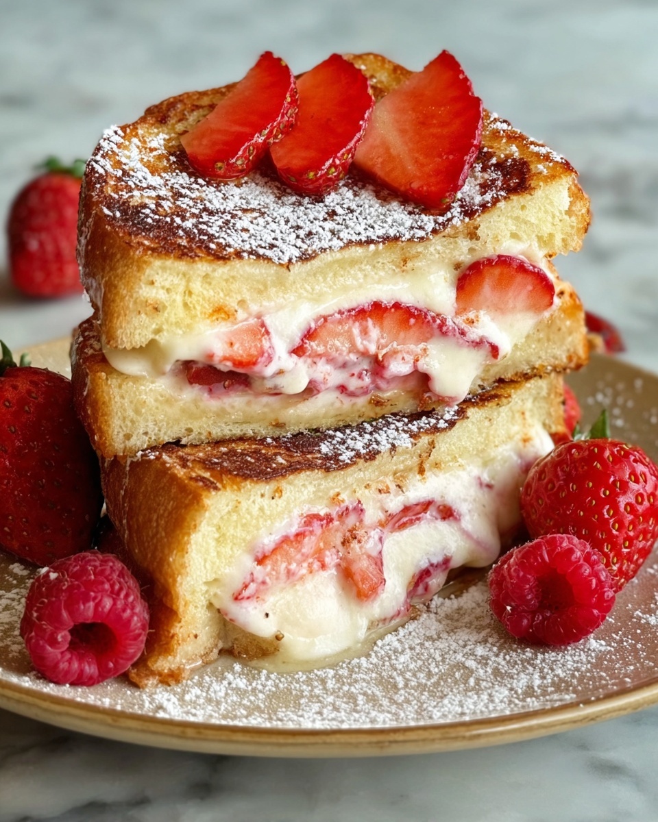 Strawberry Cheesecake Stuffed French Toast Recipe - Recipe Image