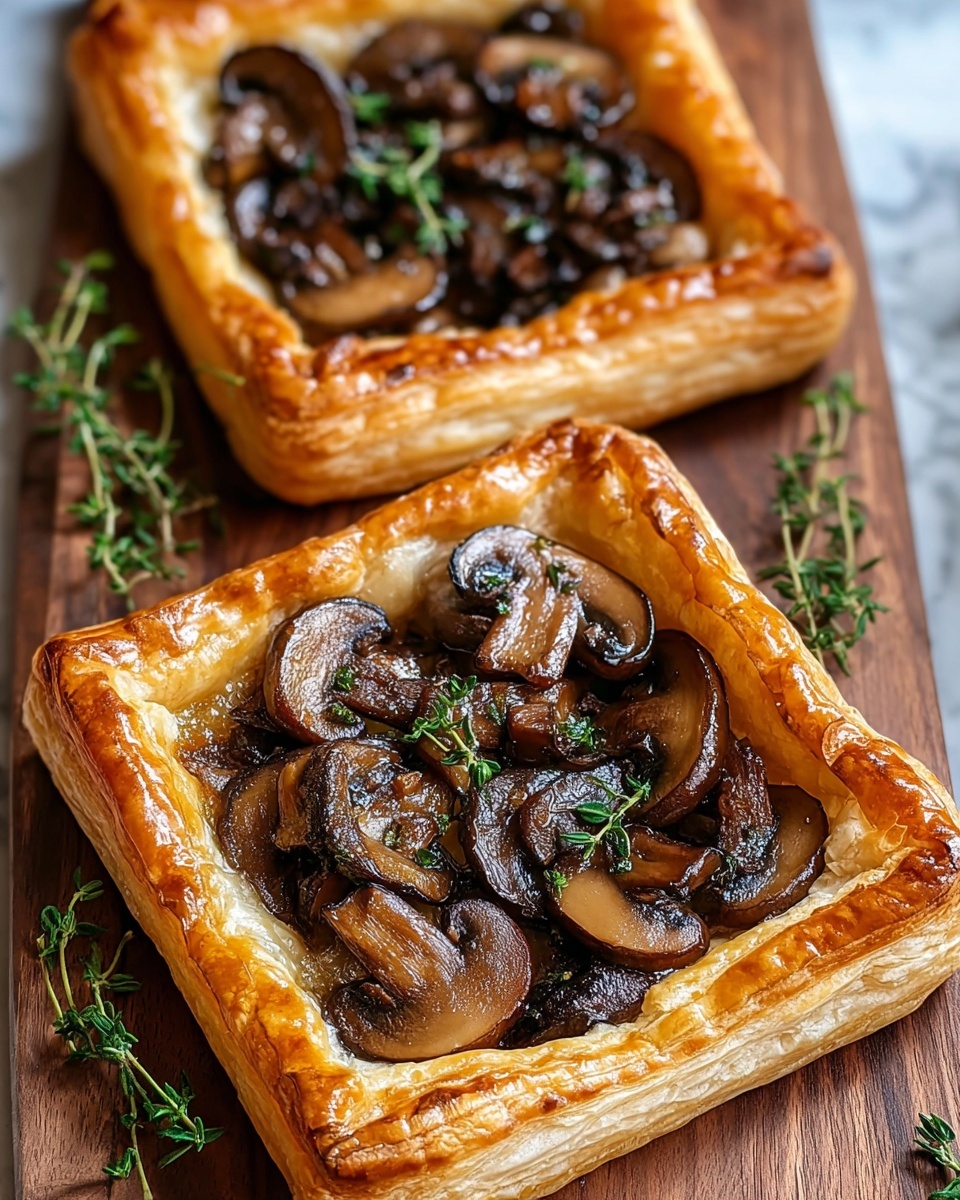 Mushroom Puff Pastry Tarts Recipe - Recipe Image