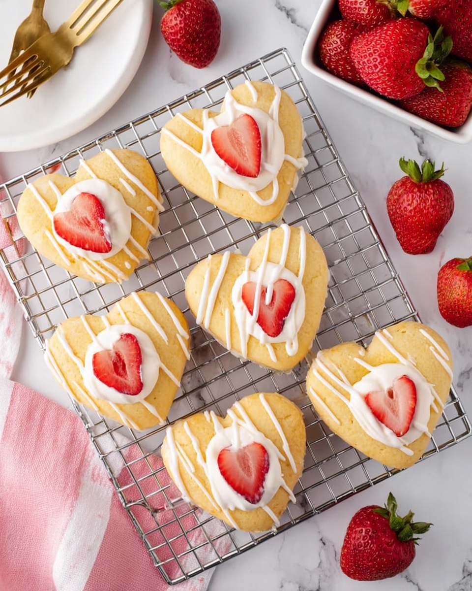 Strawberry Cream Cheese Heart Pastries Recipe - Recipe Image