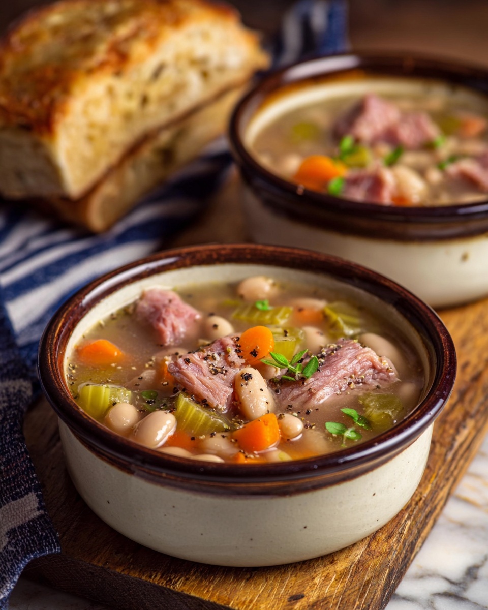 Crockpot Navy Bean Soup with Ham Shank Recipe - Recipe Image