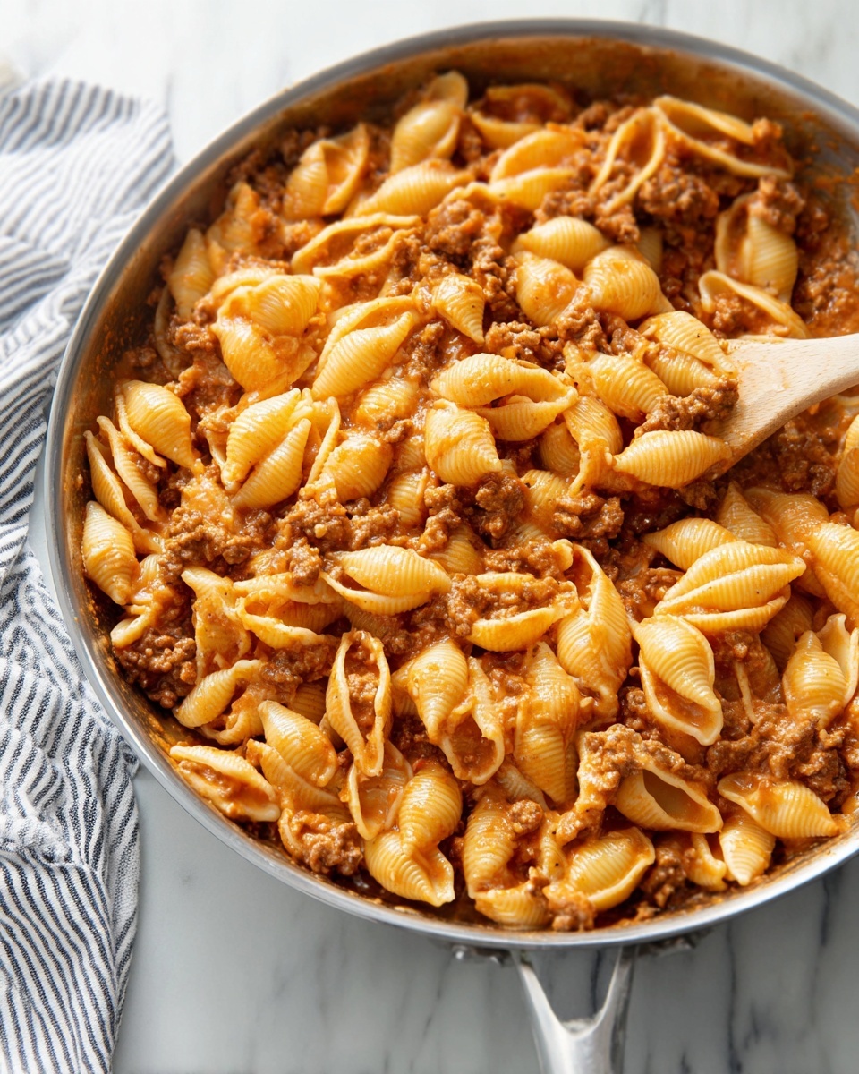 Cheesy Beef and Shells Casserole Recipe - Recipe Image
