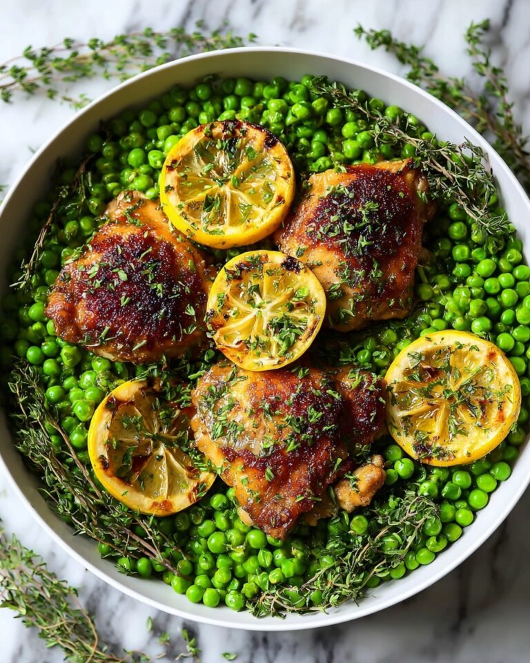Crispy Chicken Thighs with Fresh Smashed Peas Recipe