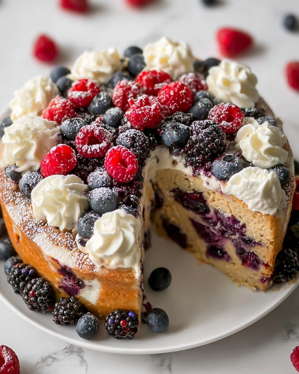 Simple Homemade Berry Cake Recipe - Recipe Image