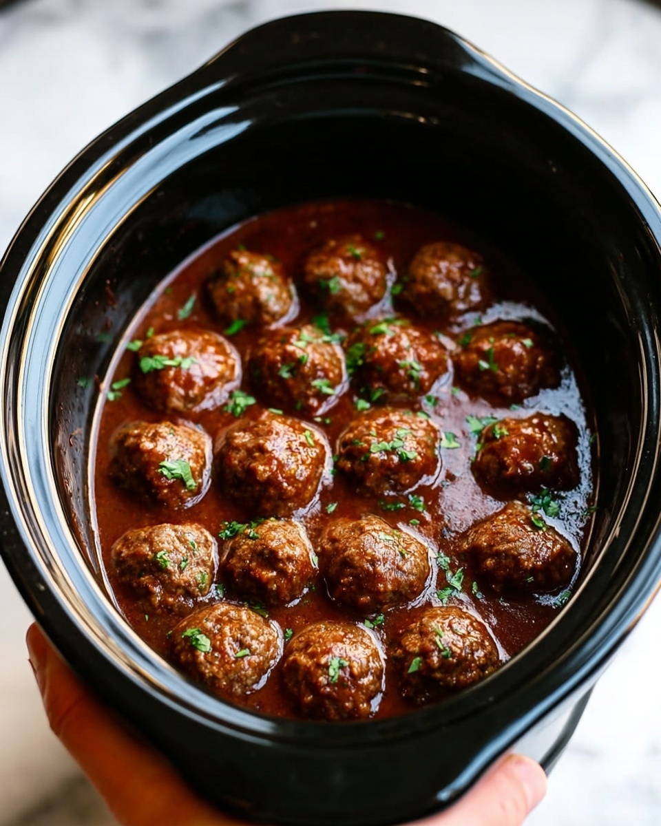 Slow Cooker Salisbury Steak Meatballs Recipe - Recipe Image