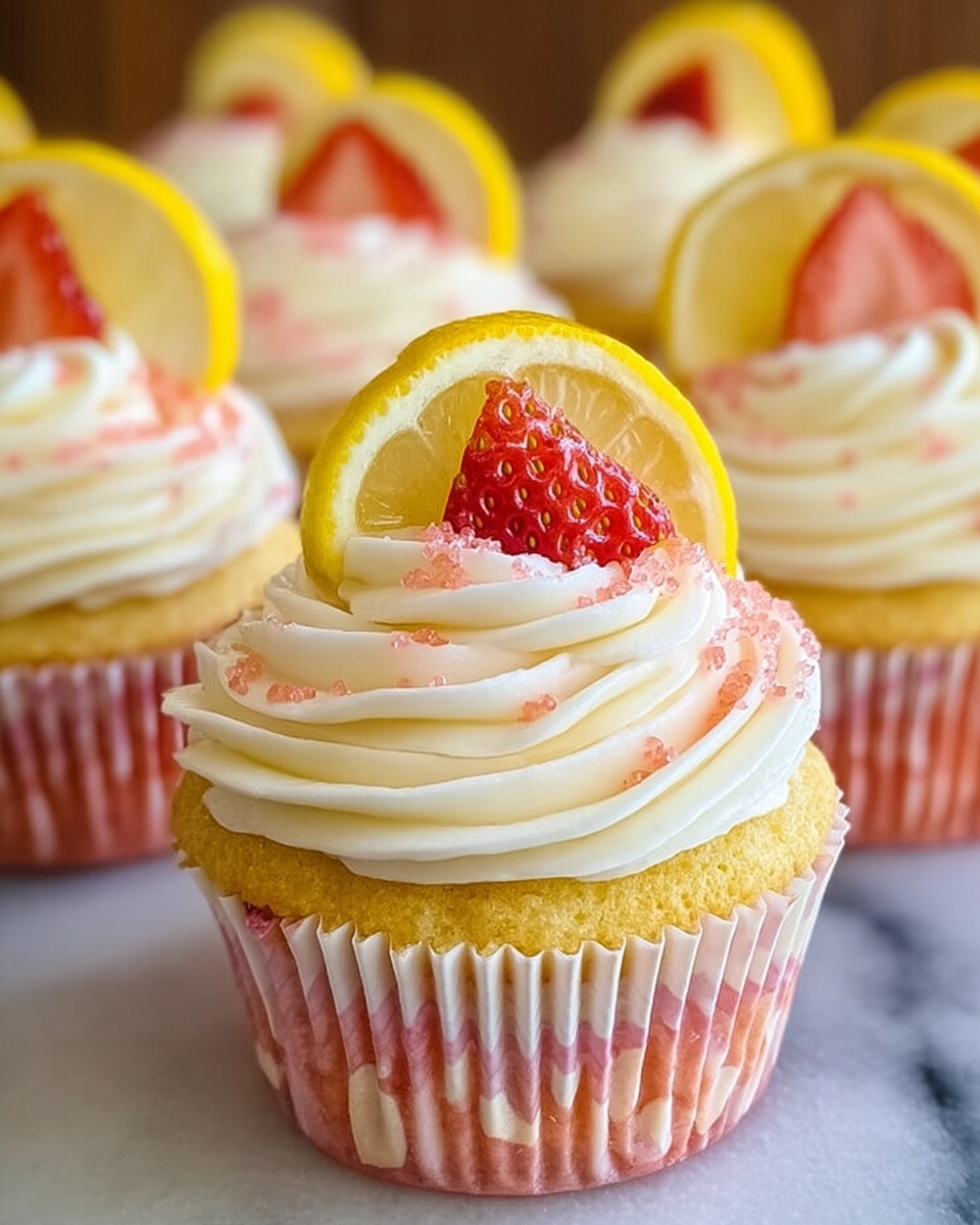 Strawberry Lemonade Cupcakes Recipe - Recipe Image