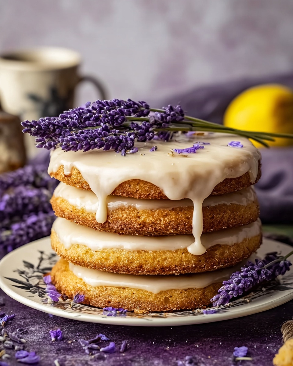 Iced Lemon Lavender Shortbread Cookies Recipe - Recipe Image