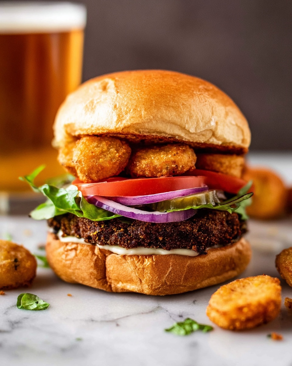 Southwest Fried Chicken Sandwich with Crispy Fried Jalapenos Recipe - Recipe Image