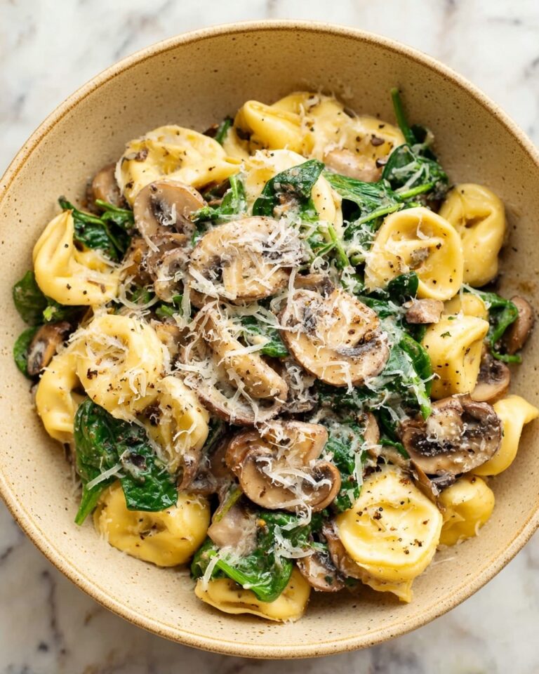 Creamy Spinach and Mushroom Tortellini Recipe