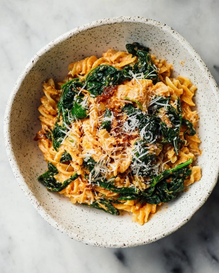 Baked Feta Pasta with Spinach and Basil Recipe