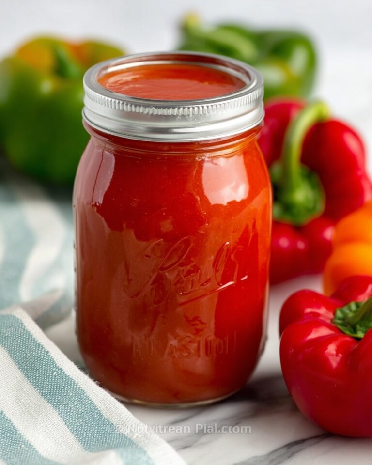 Marinated Canned Red Bell Peppers in Tomato Juice Recipe