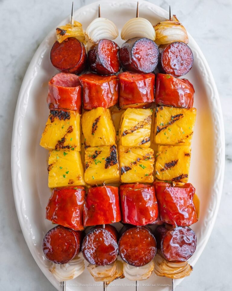 Grilled Pineapple Sausage Kabobs Recipe
