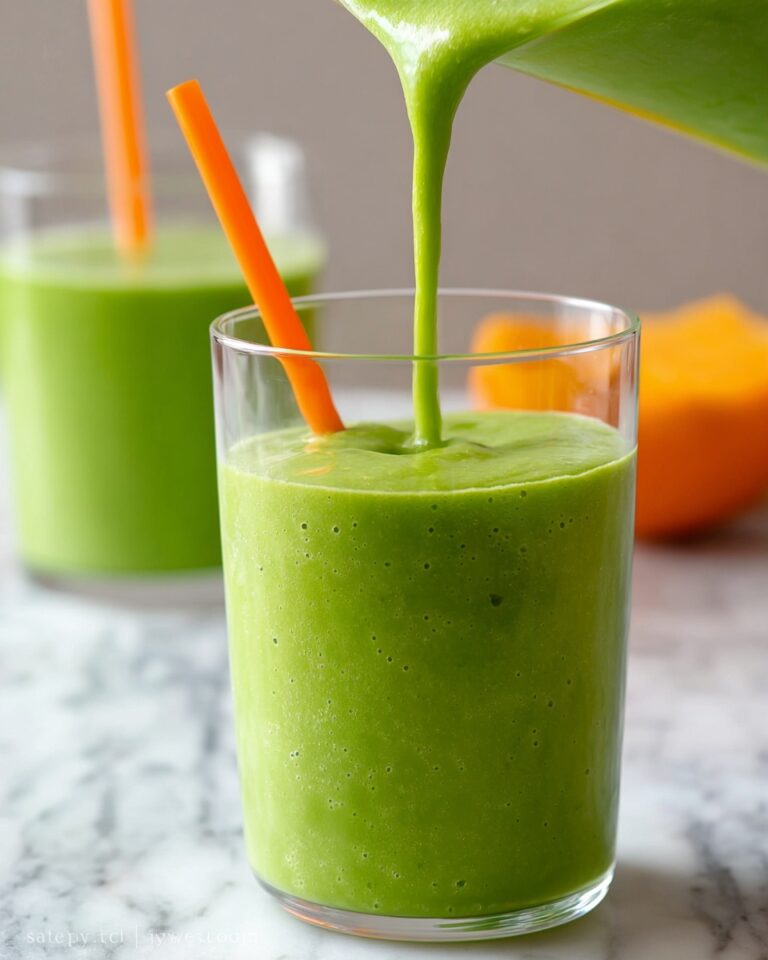 Green Smoothie Recipe with Coconut Milk, Banana, Orange, Spinach, and Pineapple Recipe