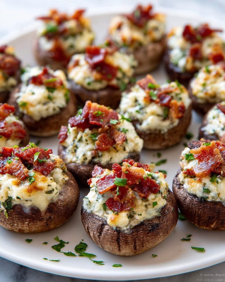 Bacon and Herb Stuffed Mushrooms Recipe