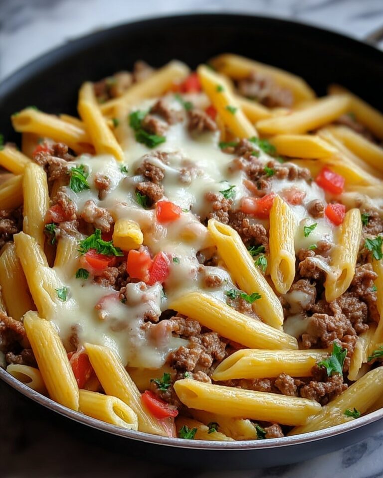 Cheesy Ground Beef Pasta Skillet – A Quick and Delicious One-Pot Meal Recipe