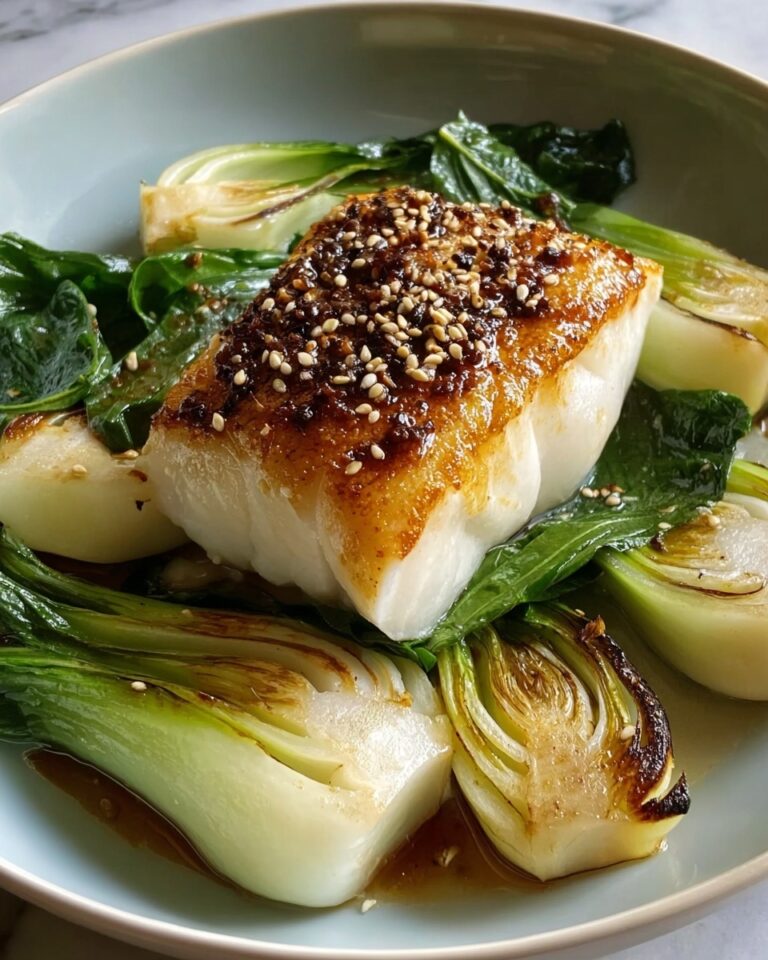 Bold & Healthy Soy Sesame Glazed Cod with Charred Bok Choy Recipe