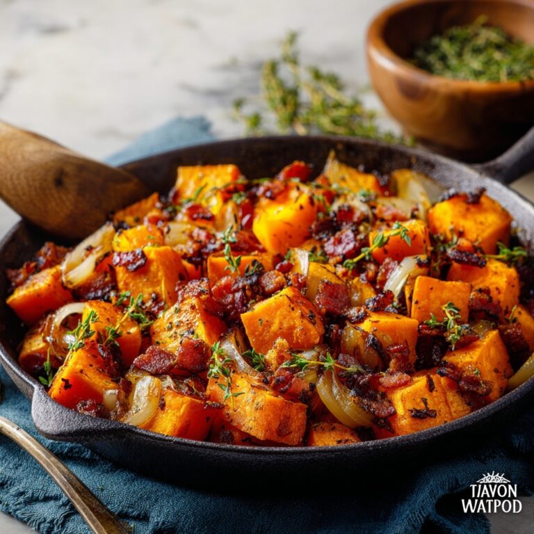 Maple Glazed Sweet Potatoes with Bacon Recipe