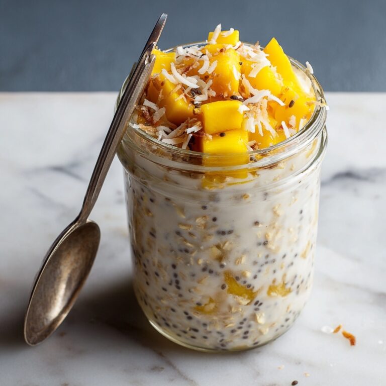 Mango Coconut Overnight Oats Recipe