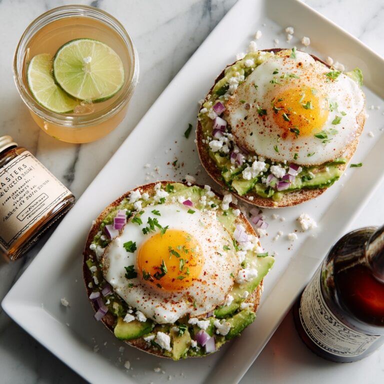 High-Protein Avocado Bagel with Jammy Eggs Recipe