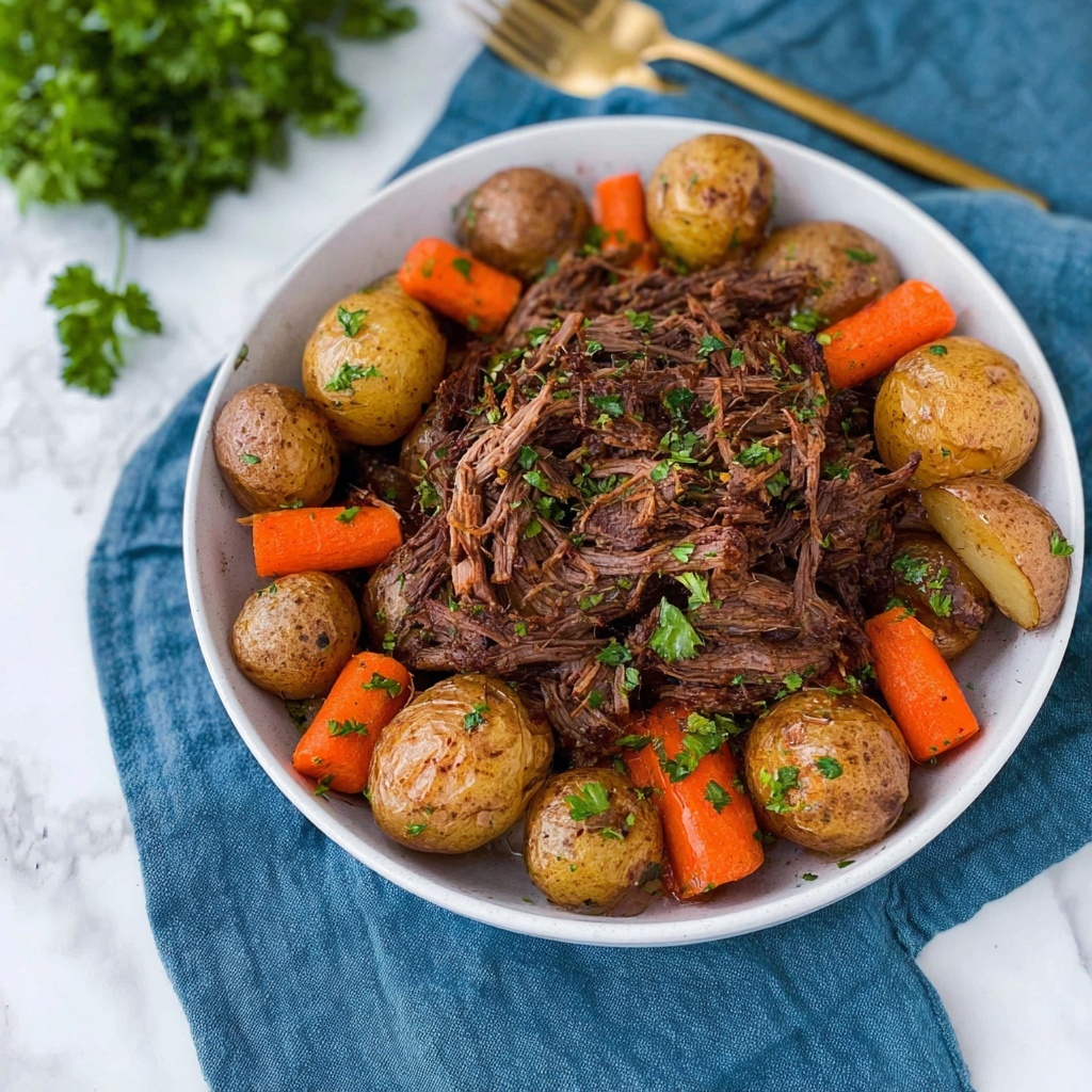 Slow Cooker Pot Roast with Red Wine Recipe - Recipe Image