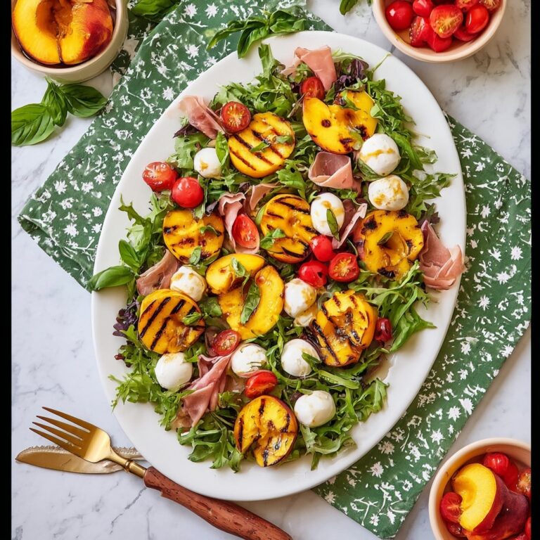 Grilled Peach Caprese Salad Recipe