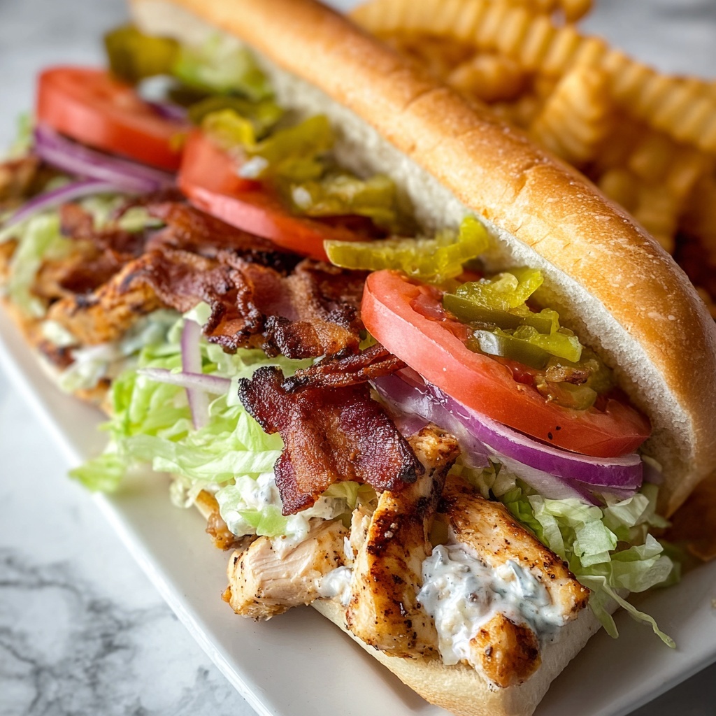 Chopped Chicken Bacon Ranch Sub Recipe - Recipe Image