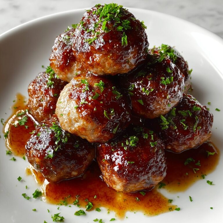 Whiskey Peach BBQ Meatballs Recipe