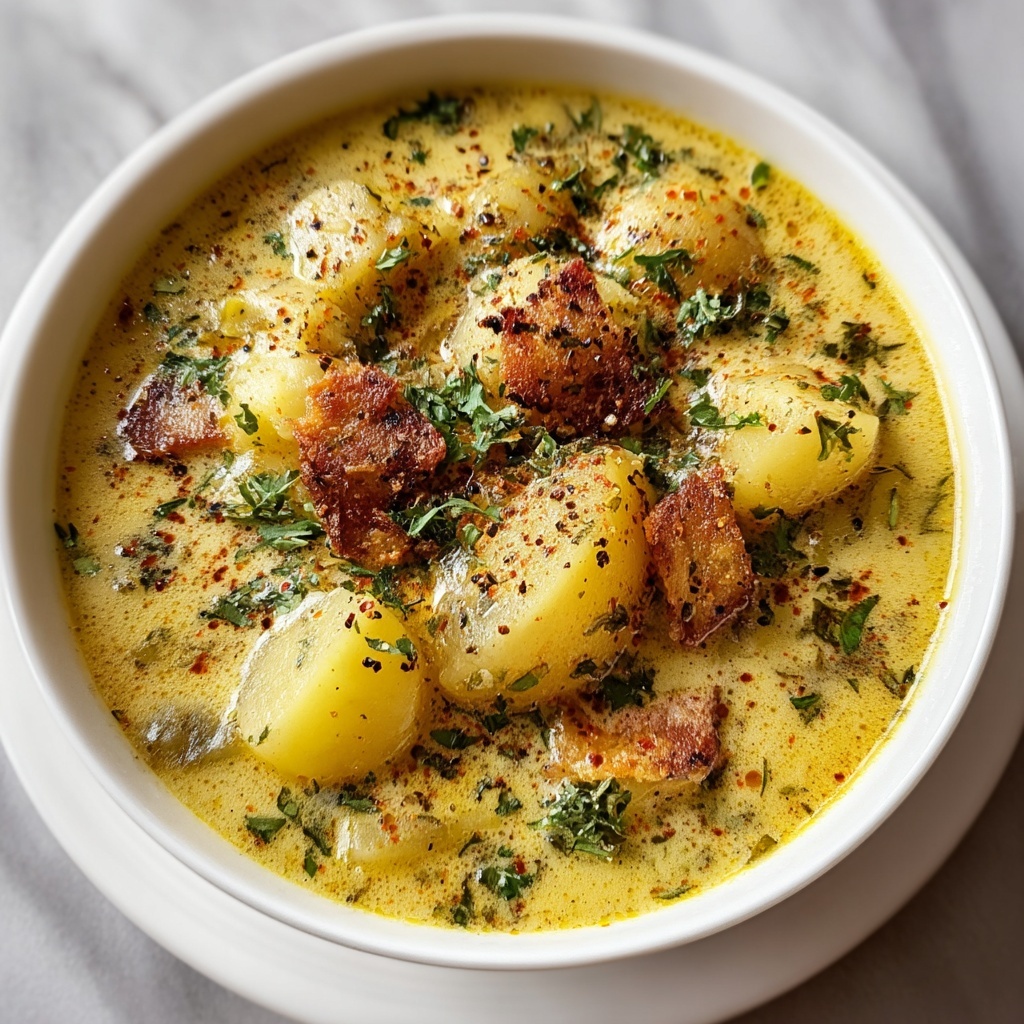 Creamy Vegan Potato Soup Recipe - Recipe Image