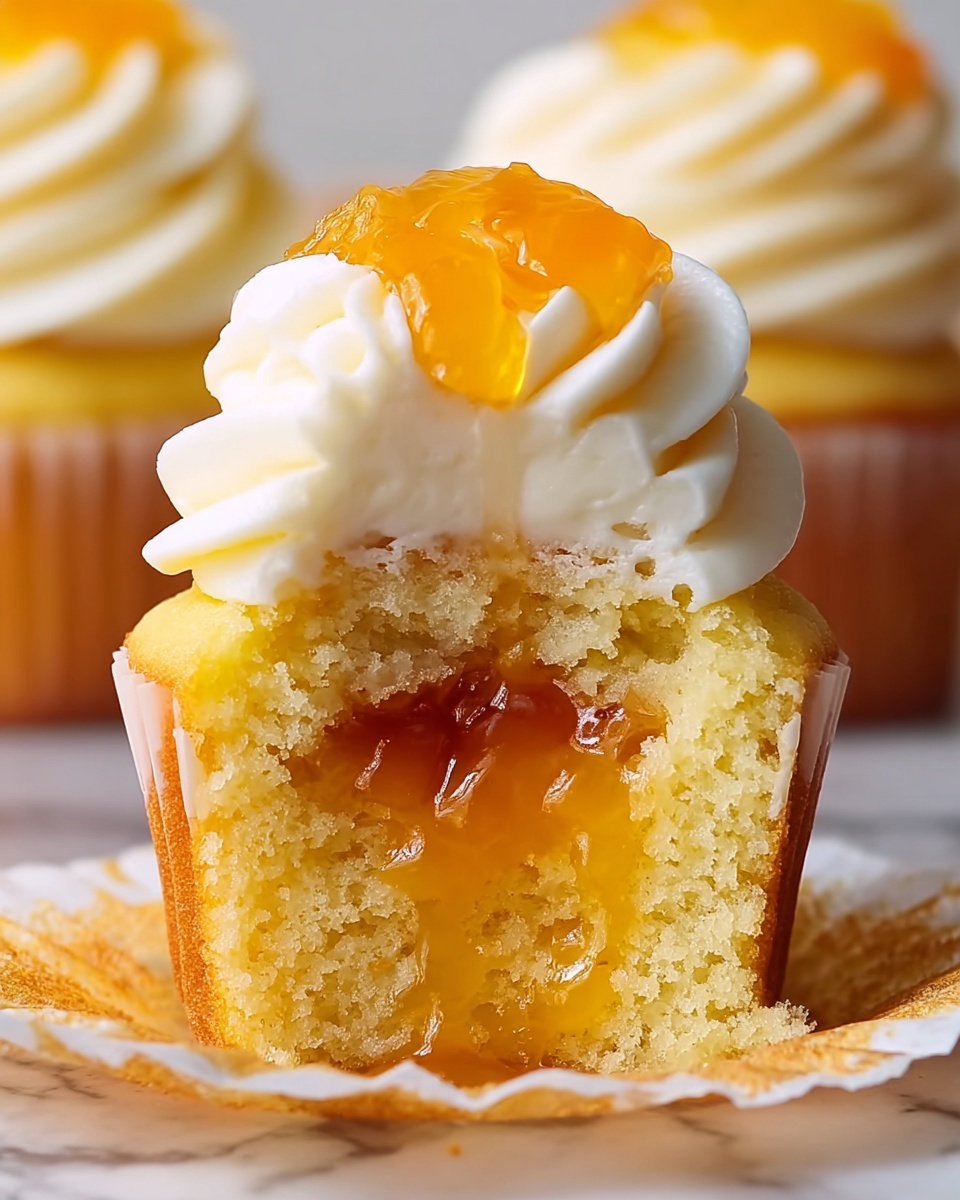 Honey Peach Cream Cheese Cupcakes Recipe - Recipe Image