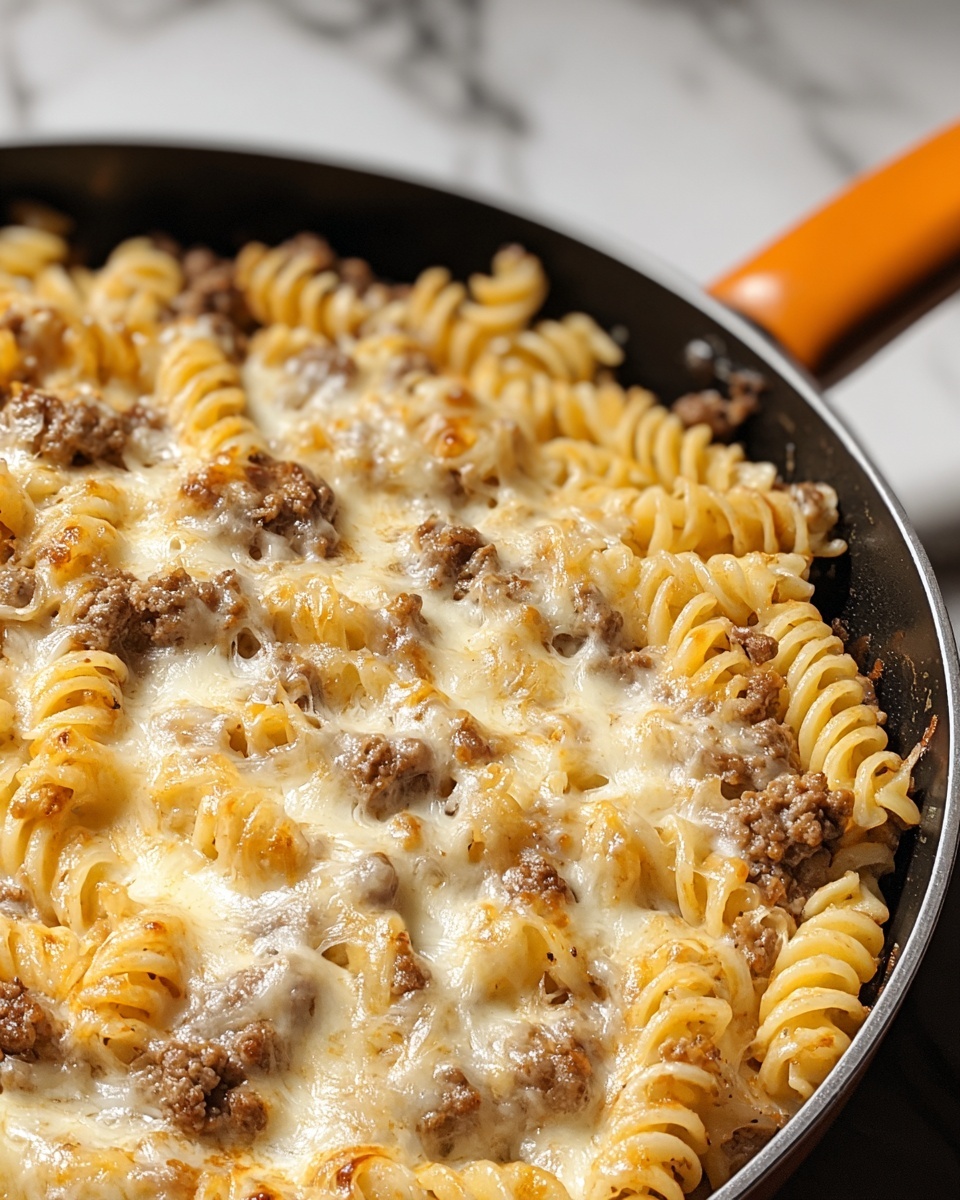Cheesy Ground Beef Pasta Skillet: A One-Pan Comfort Food Classic Recipe - Recipe Image