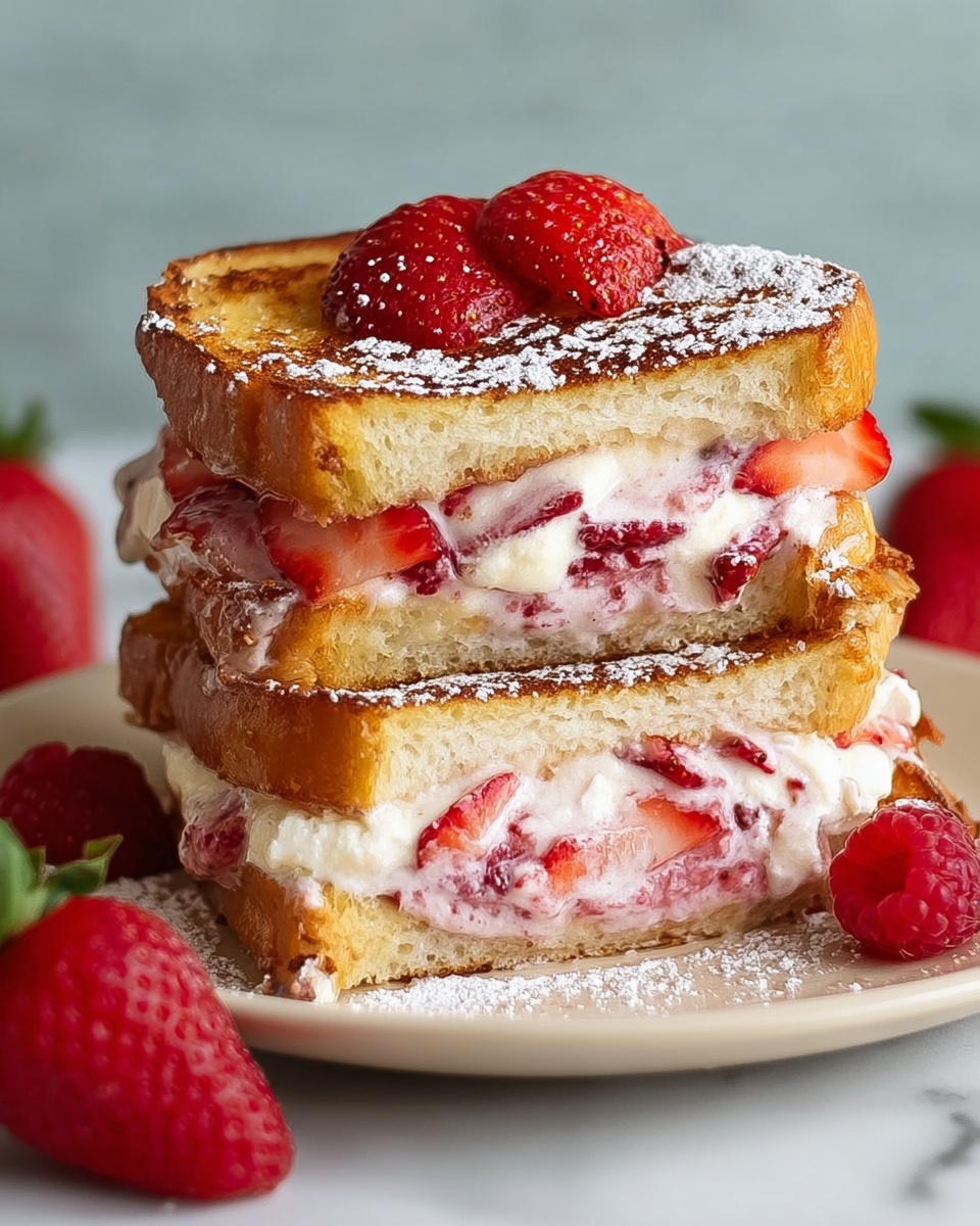 Strawberry Cheesecake Stuffed French Toast Recipe - Recipe Image