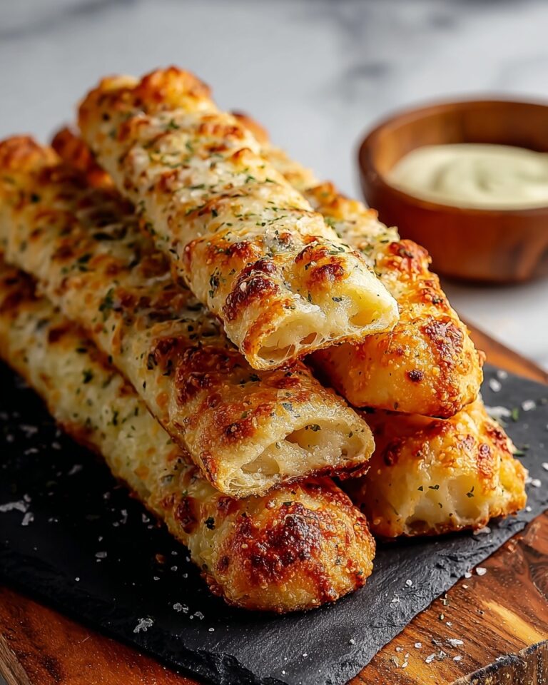 Golden Sourdough Cheesy Breadsticks Recipe