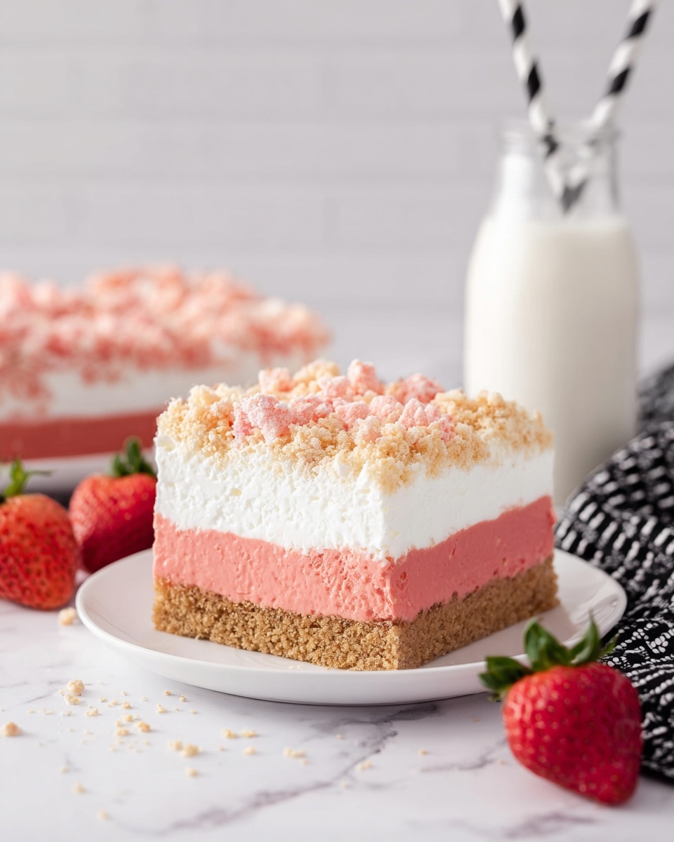 Strawberry Crunch Brownies Recipe - Recipe Image