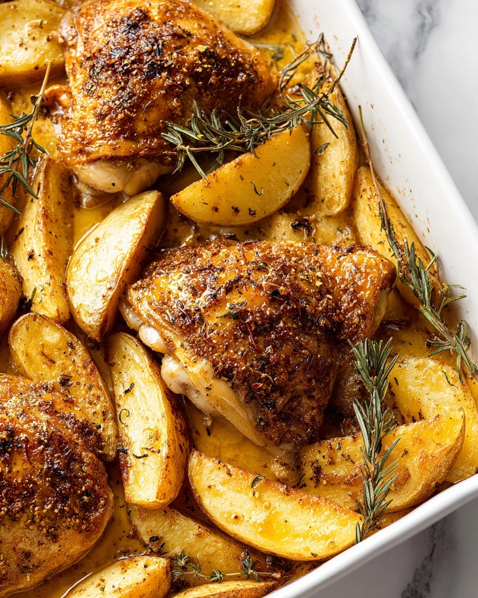Sheet Pan Baked Chicken and Potatoes Recipe - Recipe Image