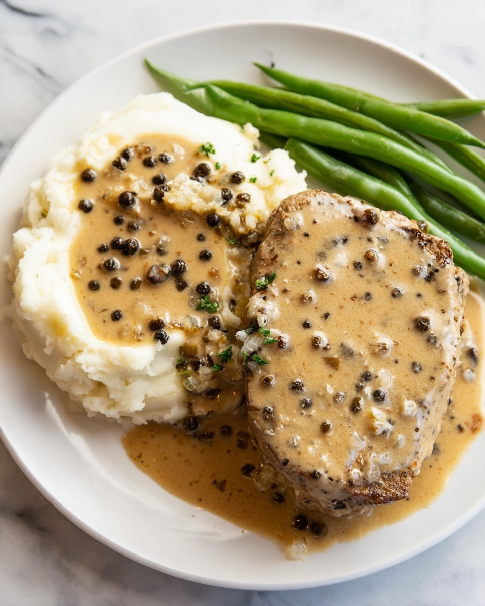 Peppercorn Sauce Pork Chops Recipe - Recipe Image