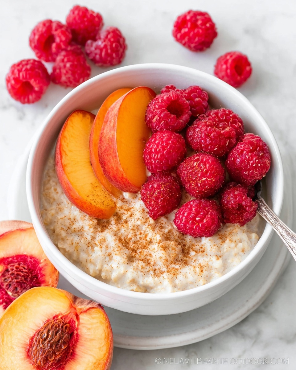 Maple Cinnamon Steel Cut Oatmeal with Fresh Fruit Recipe - Recipe Image