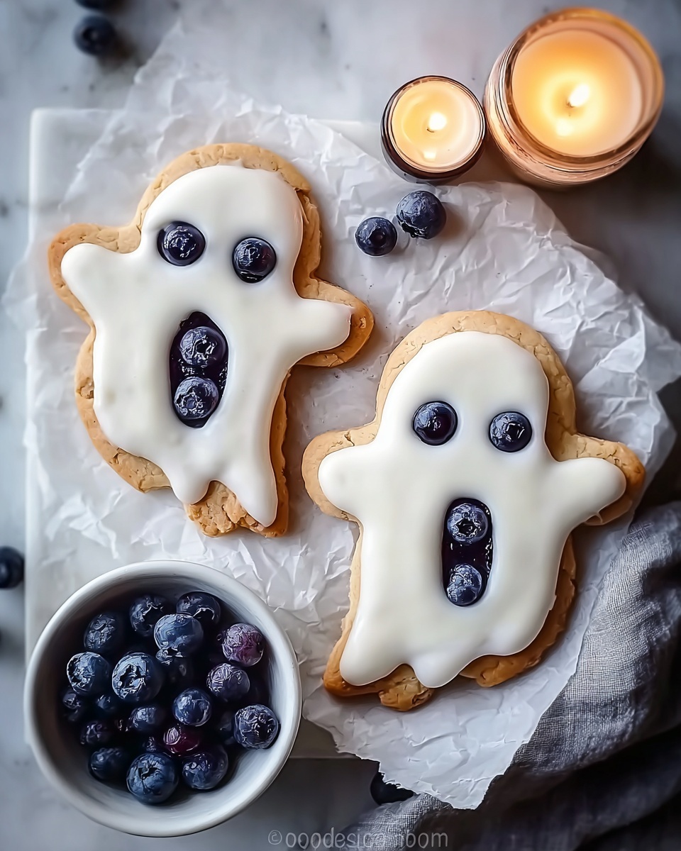 Vegan Blueberry Ghost Hand Pies – Cute & Delicious Halloween Treat Recipe - Recipe Image