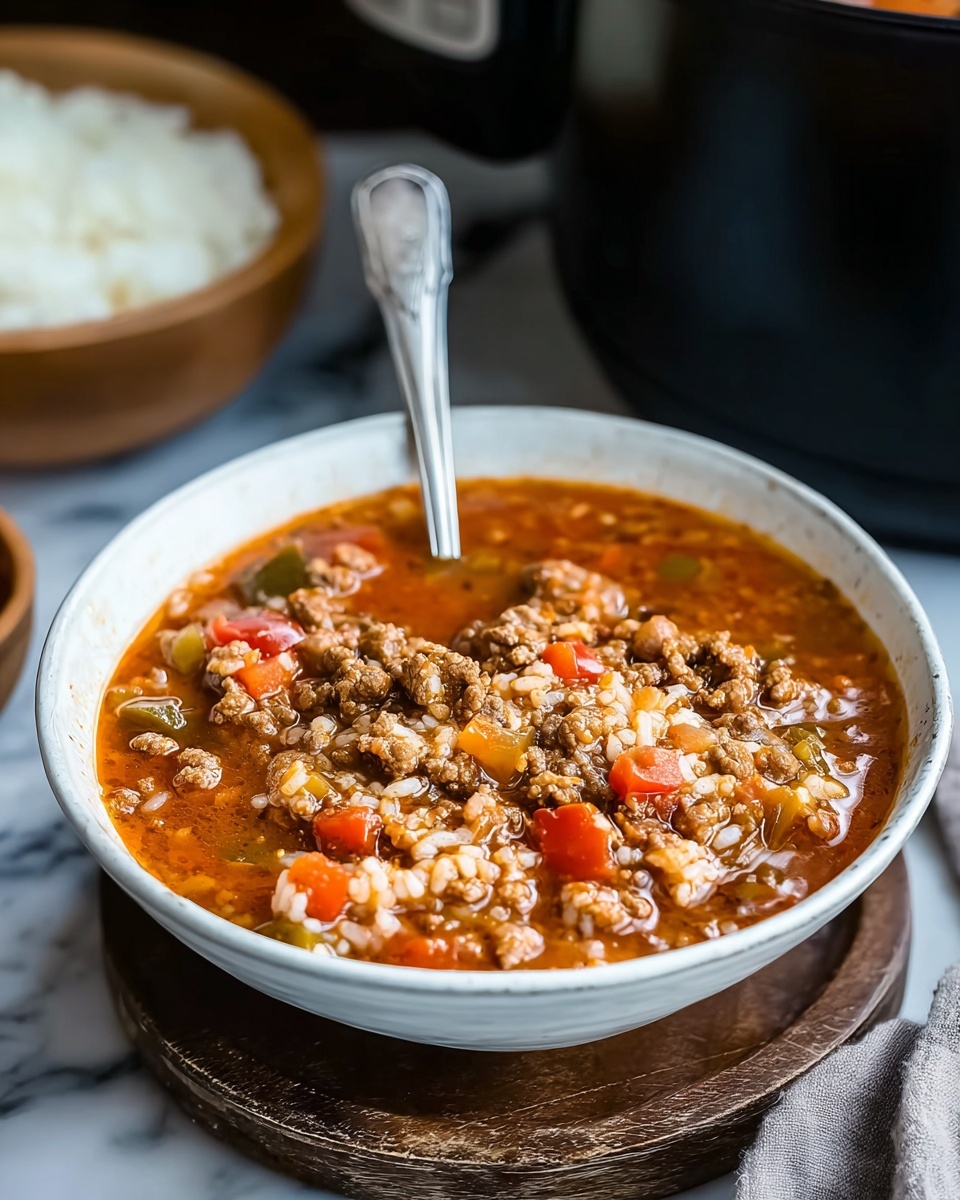 Stuffed Peppers Soup – A Comforting Twist on a Classic Dish Recipe - Recipe Image