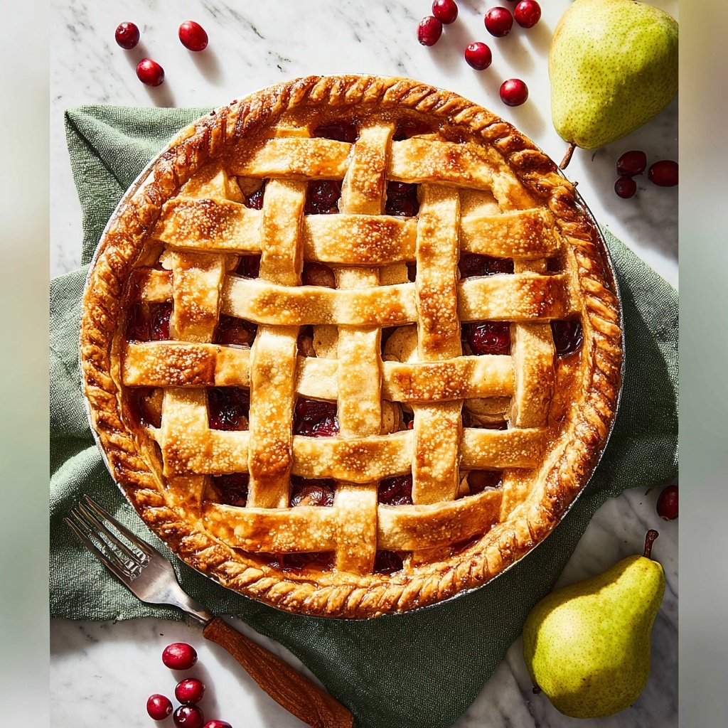 Cranberry Pear Pie Recipe - Recipe Image