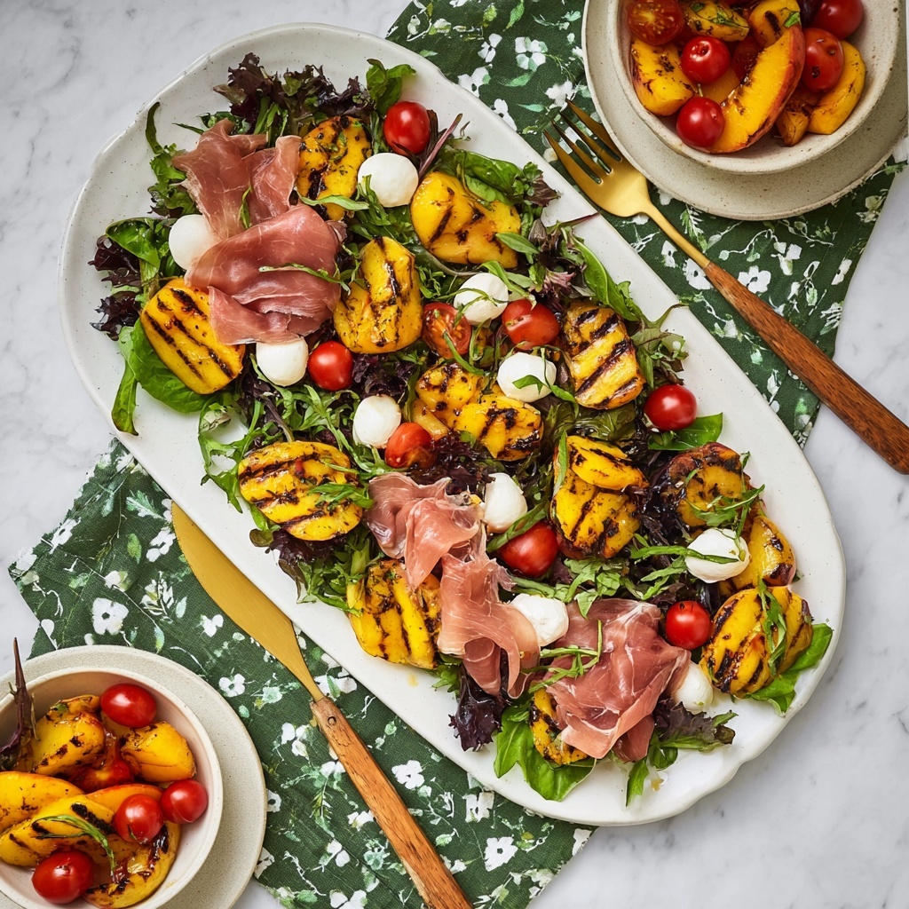 Grilled Peach Caprese Salad Recipe - Recipe Image