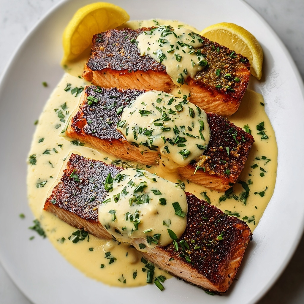 Grilled Salmon with Creamy Dijon Mustard Sauce Recipe - Recipe Image