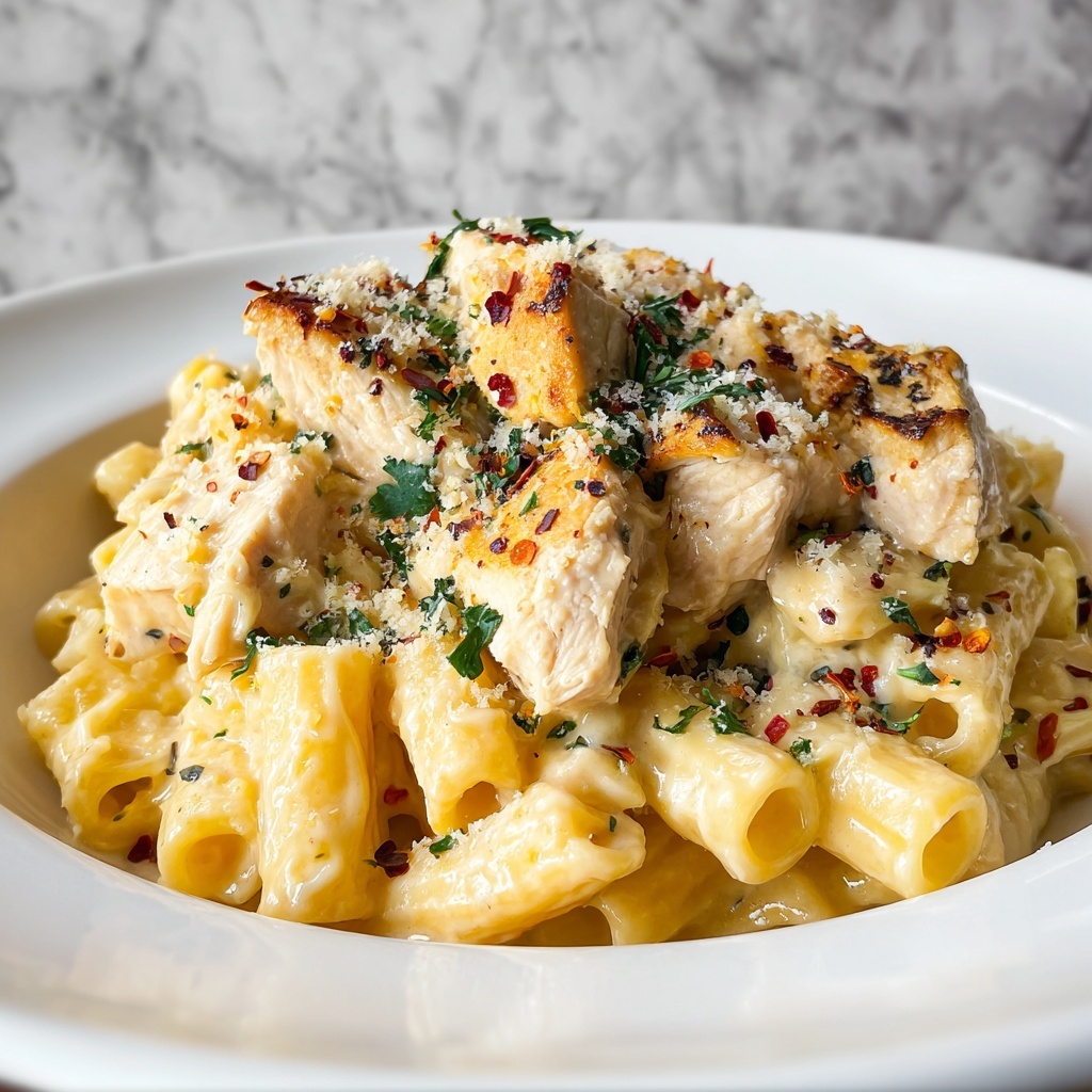 Creamy Honey Pepper Chicken Mac and Cheese Recipe - Recipe Image