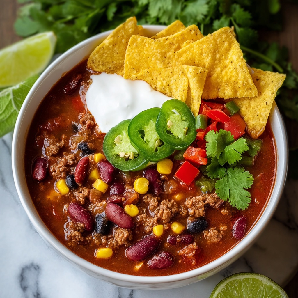 Spicy Mexican Taco Soup with Beans Recipe - Recipe Image